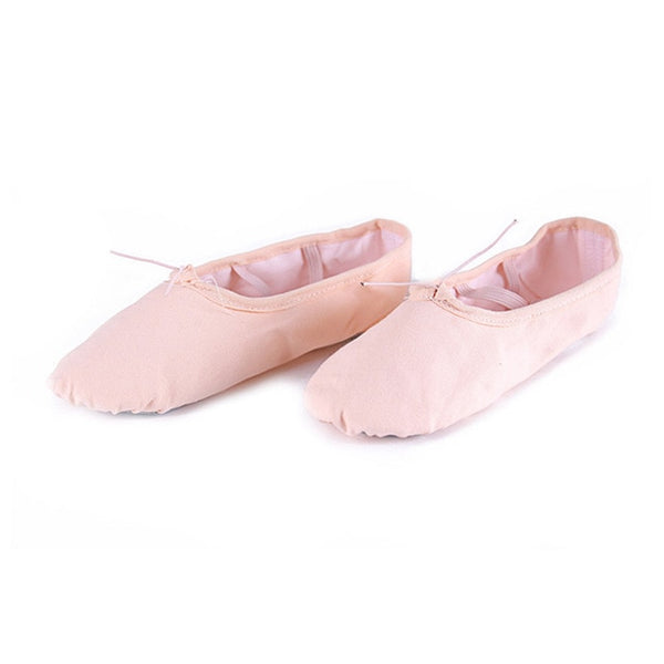 USHINE EU22-45 Cloth Head Yoga Slippers Teacher Gym Indoor Exercise Canvas Black Ballet Dance Shoes Children Kids Girls Woman