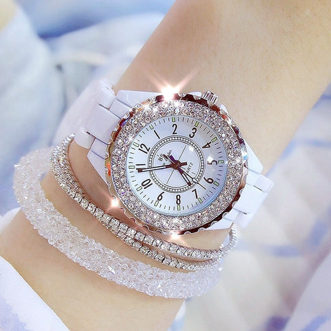 2019 BS bee sister Women Watch Luxury Wrist Watch Women White Ceramic Fashion Ladies Watch Reloj Mujer Gifts For Women Saati