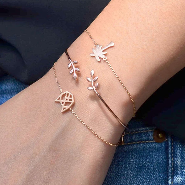 5 Pcs/Set Gold Link Chain Crystal Leaf Arrow Charm Bracelet for Women Knot Moon Cuff Bracelet Bangle Set Girls Braclets 2019 New